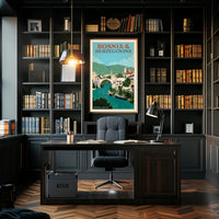 Vintage Mostar Travel Poster: Nostalgic Scenic Gem PosterGoat