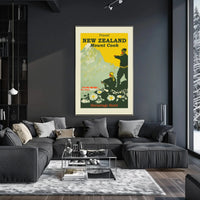 Vintage Mount Cook New Zealand Adventure Travel Poster PosterGoat