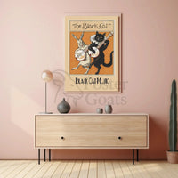 Vintage Musical Cats and Rabbits Animal Poster PosterGoat