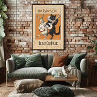 Vintage Musical Cats and Rabbits Animal Poster PosterGoat