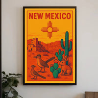 Vintage New Mexico Desert Travel Poster PosterGoat