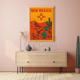 Vintage New Mexico Desert Travel Poster PosterGoat