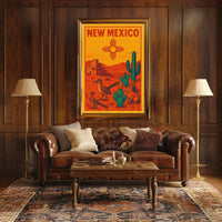 Vintage New Mexico Desert Travel Poster PosterGoat