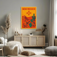 Vintage New Mexico Desert Travel Poster PosterGoat
