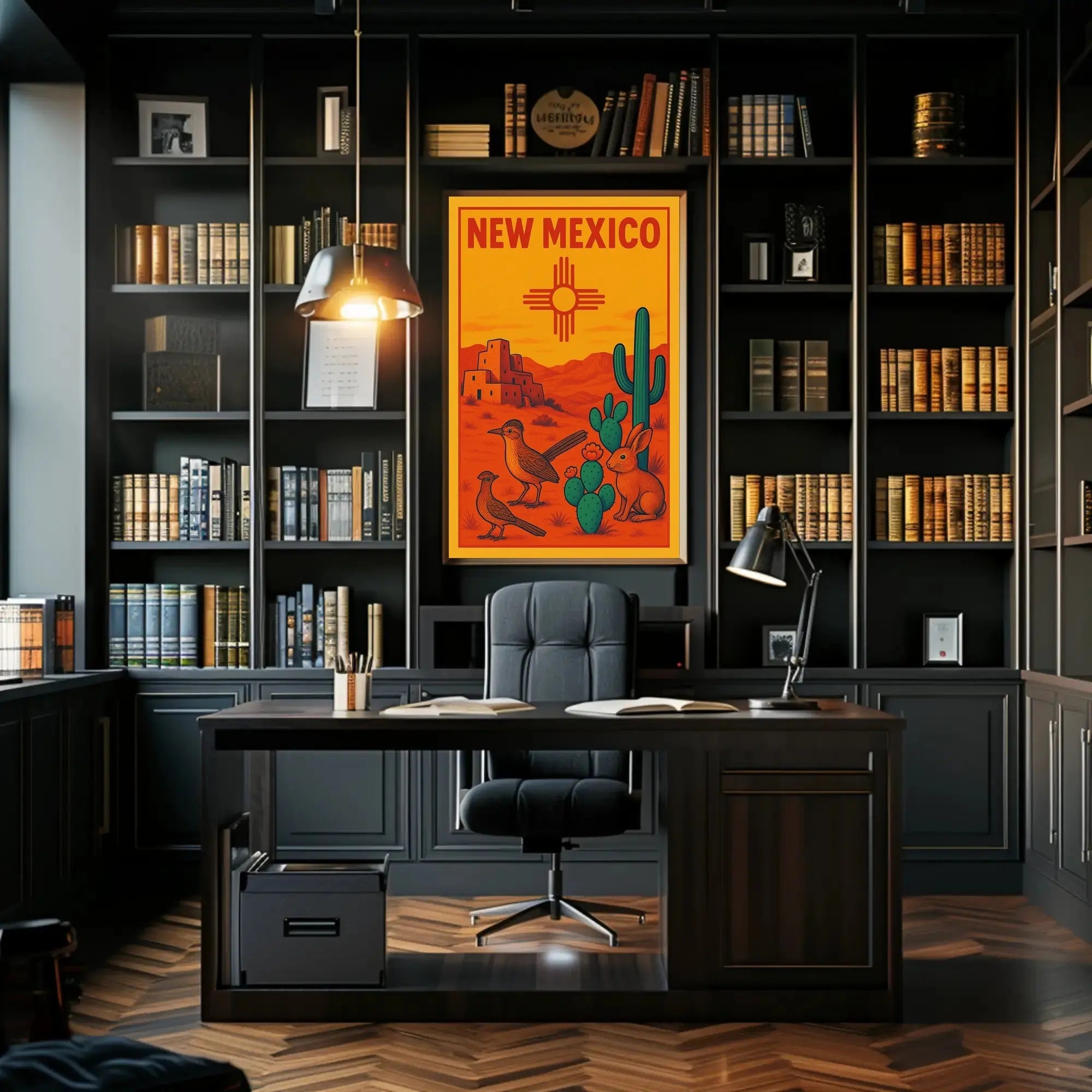 Vintage New Mexico Desert Travel Poster PosterGoat