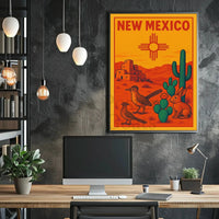 Vintage New Mexico Desert Travel Poster PosterGoat