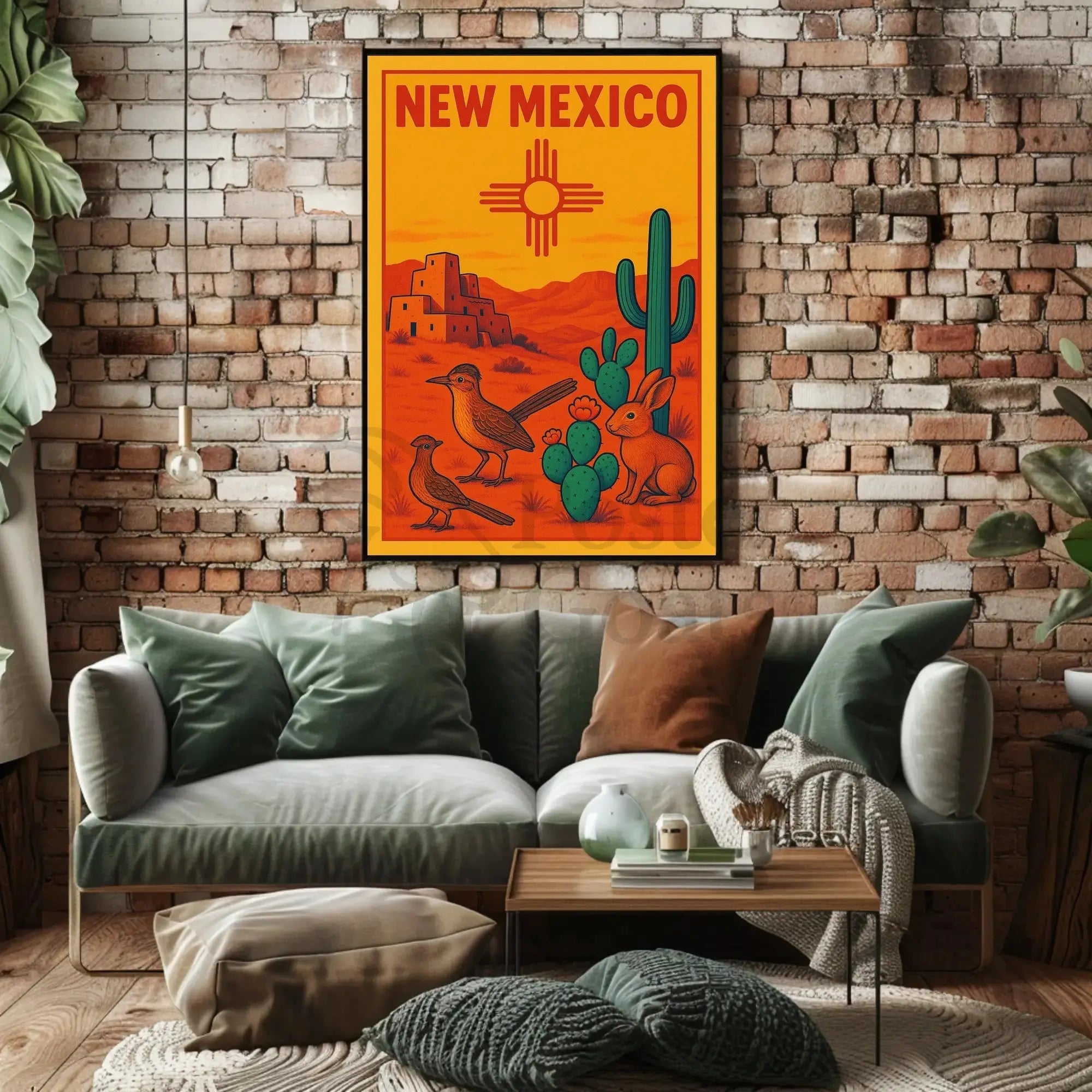 Vintage New Mexico Desert Travel Poster PosterGoat