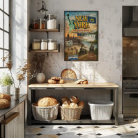 Vintage New York Nostalgia Cultural or Heritage Poster PosterGoat