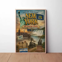 Vintage New York Nostalgia Cultural or Heritage Poster PosterGoat