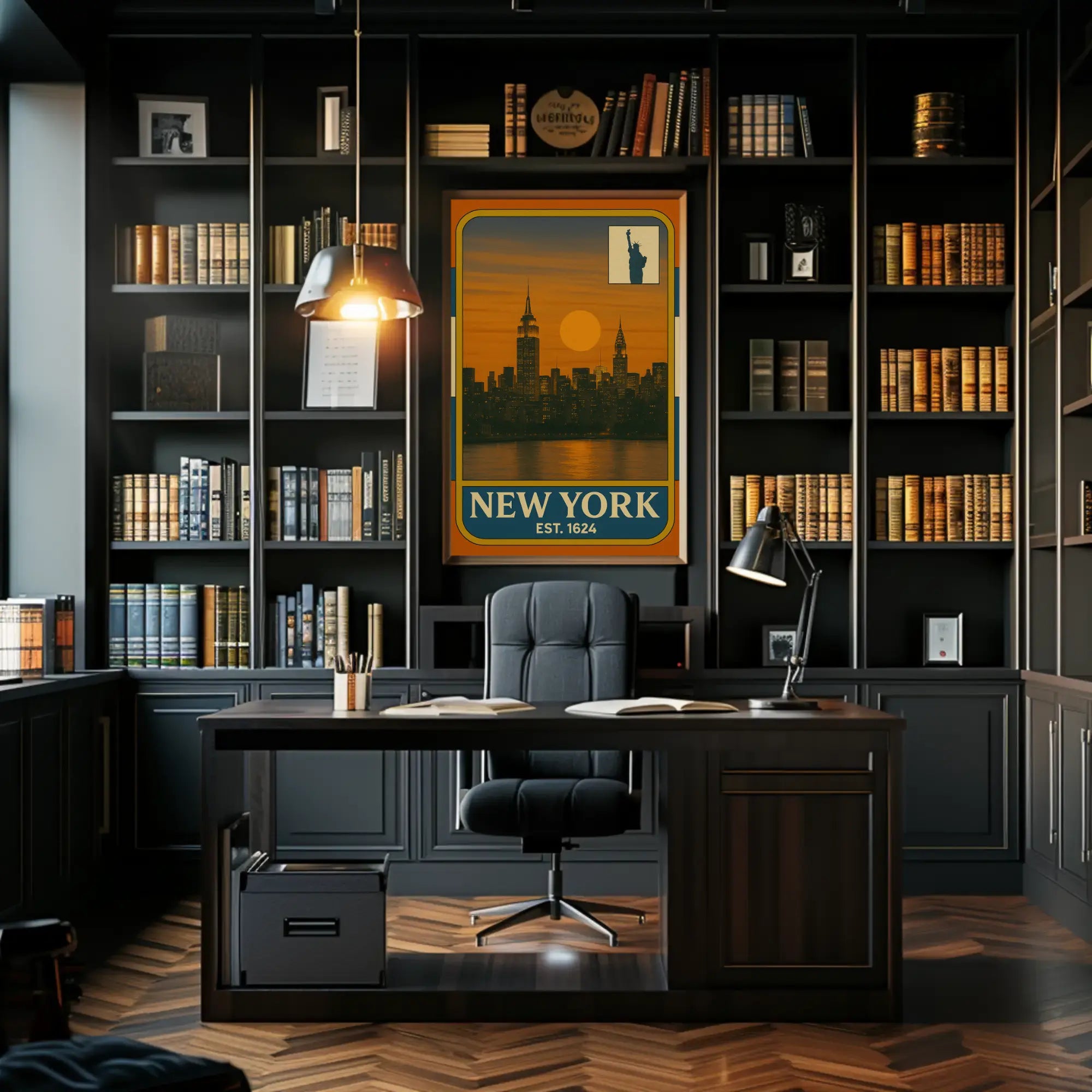 Vintage New York Skyline Nostalgia Travel Poster PosterGoat