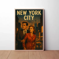 Vintage Noir New York City Drama Artistic Poster PosterGoat
