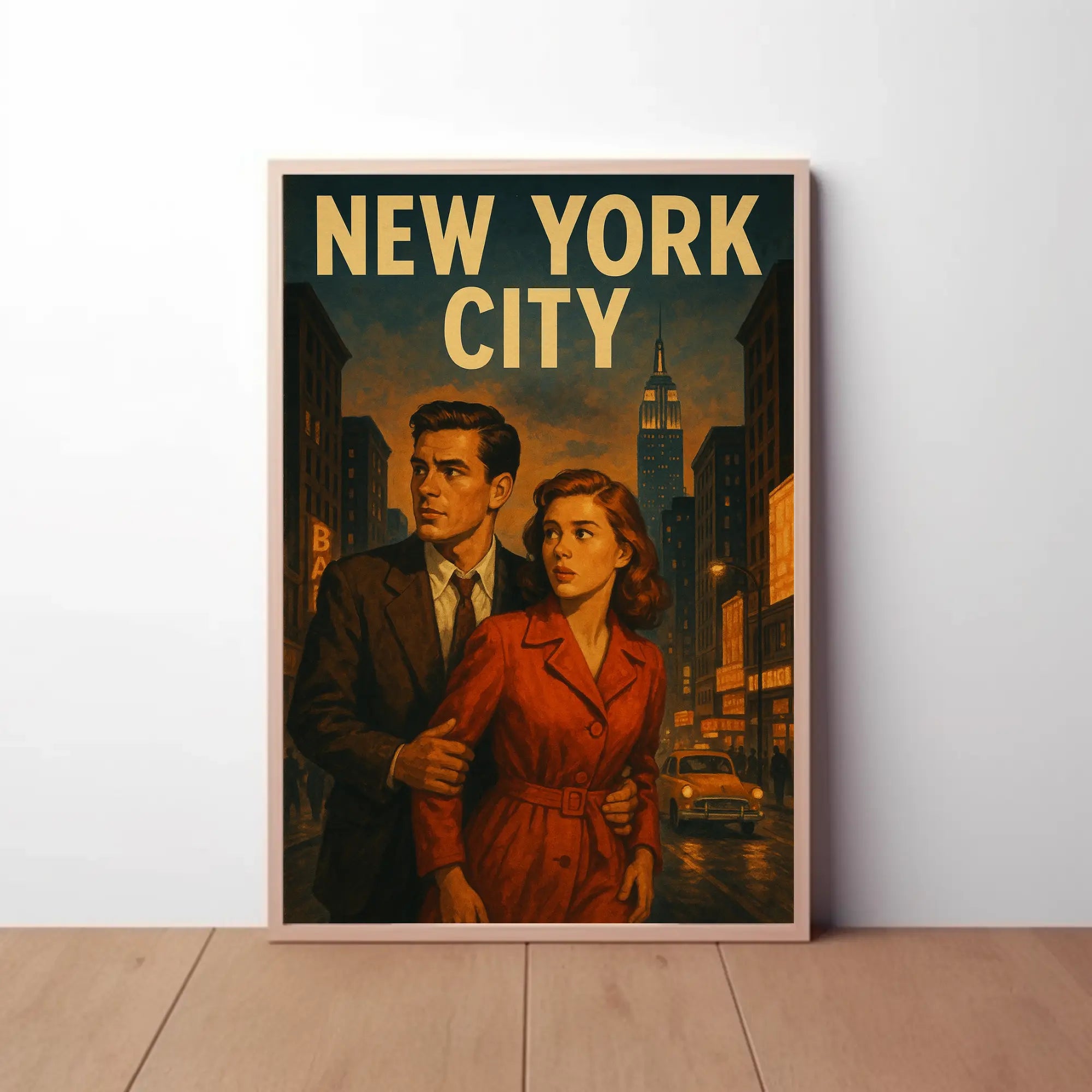 Vintage Noir New York City Drama Artistic Poster PosterGoat