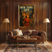 Vintage Noir New York City Drama Artistic Poster PosterGoat