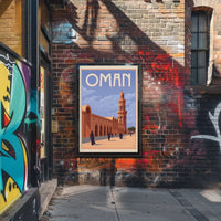 Vintage Oman Mosque Travel Poster PosterGoat