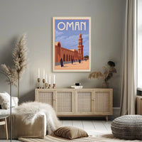 Vintage Oman Mosque Travel Poster PosterGoat