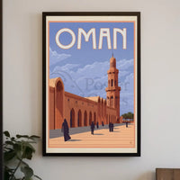 Vintage Oman Mosque Travel Poster PosterGoat