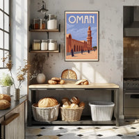 Vintage Oman Mosque Travel Poster PosterGoat