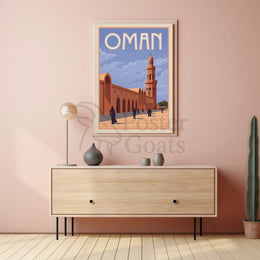 Vintage Oman Mosque Travel Poster PosterGoat