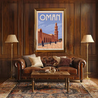 Vintage Oman Mosque Travel Poster PosterGoat