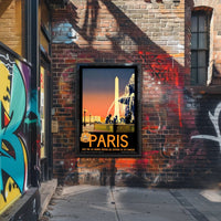Vintage Parisian Obelisk Scene: Romantic Travel Poster PosterGoat