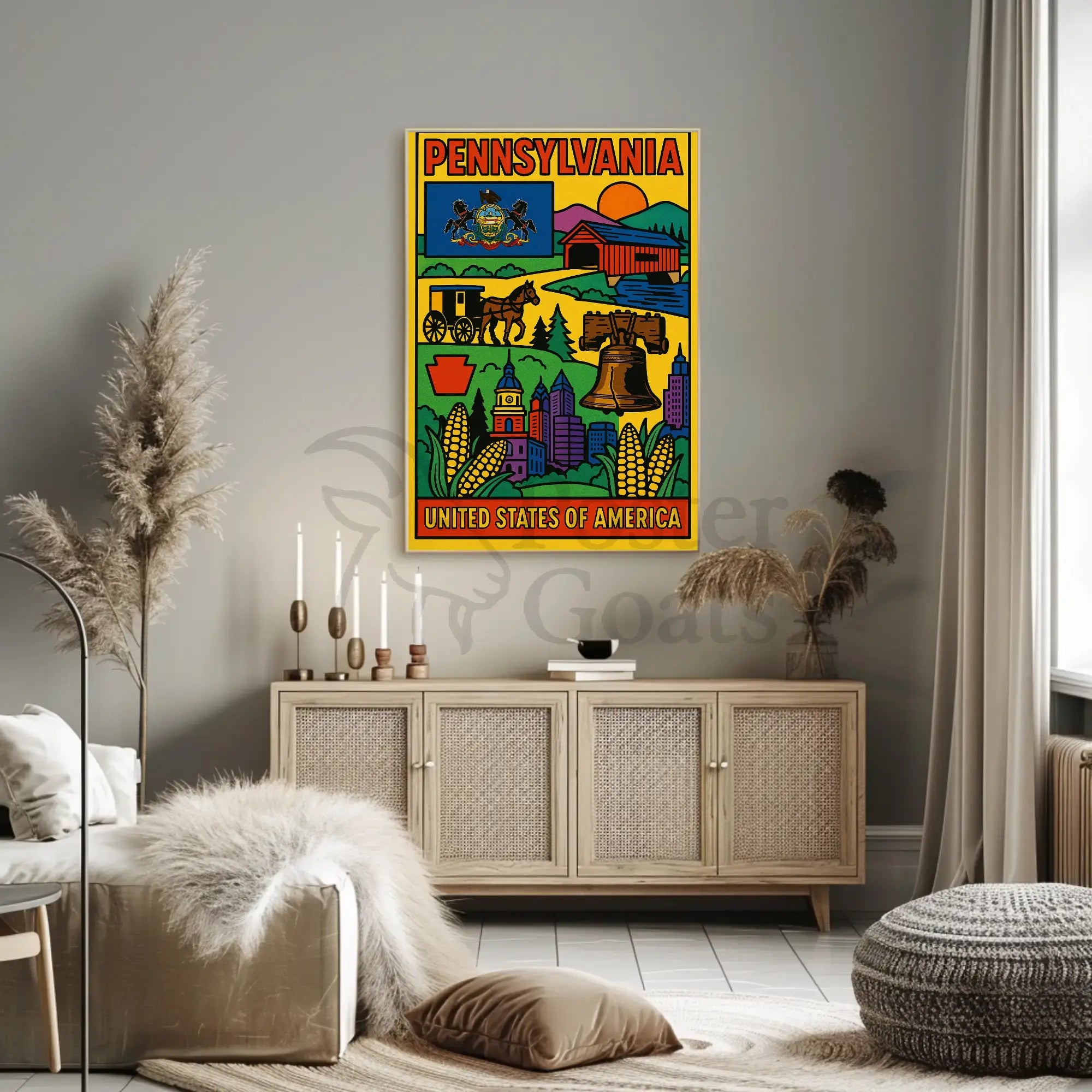 Vintage Pennsylvania Travel Poster PosterGoat