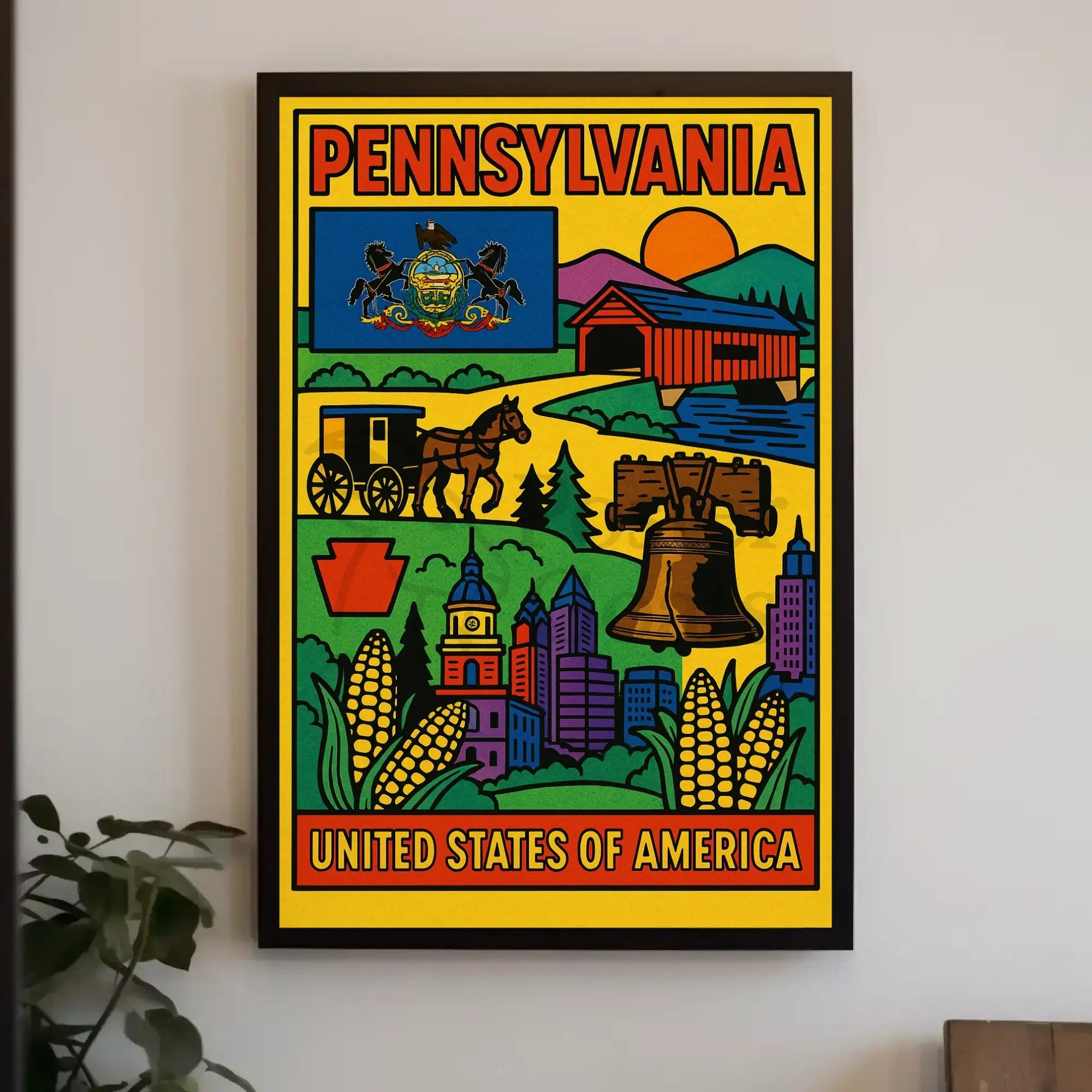 Vintage Pennsylvania Travel Poster PosterGoat