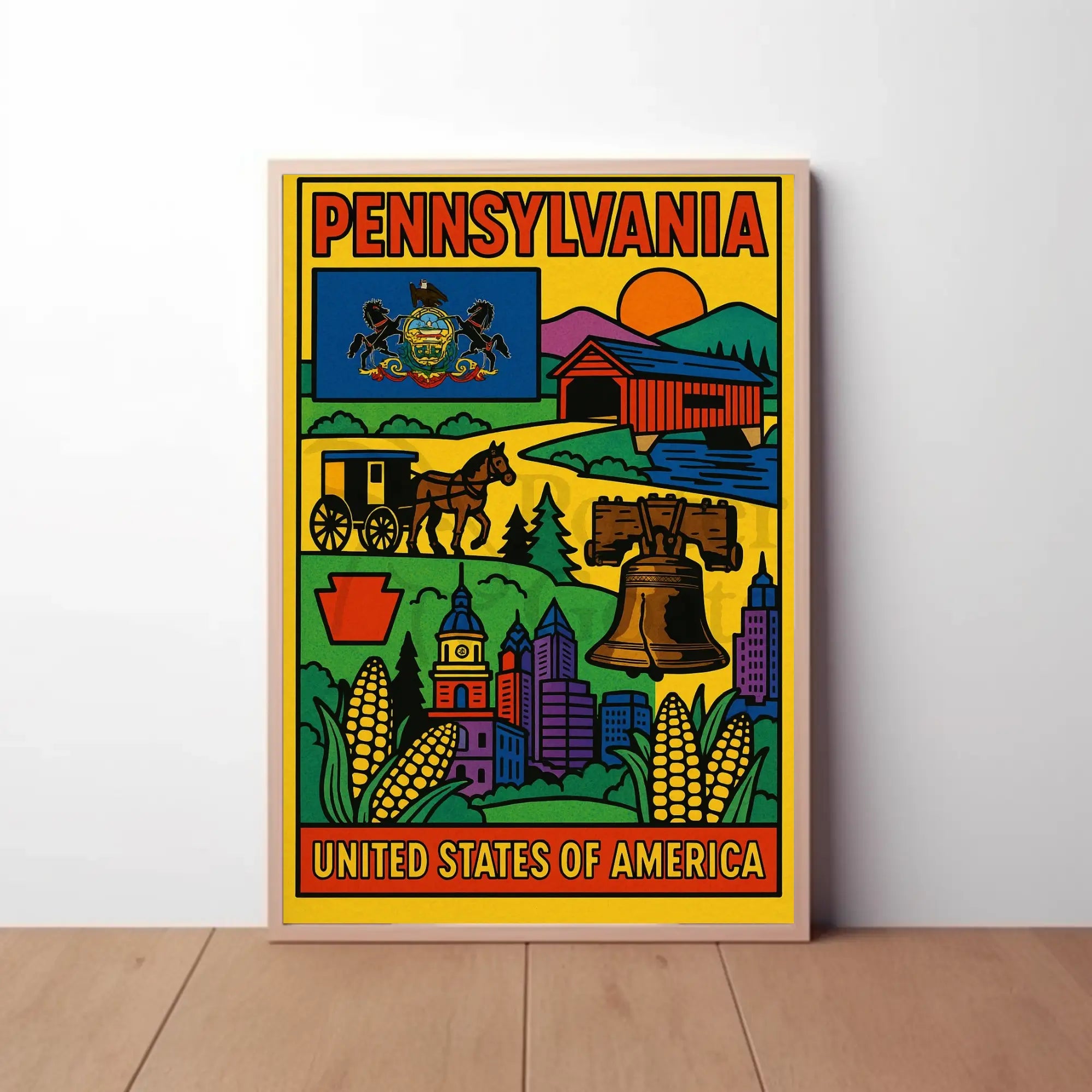 Vintage Pennsylvania Travel Poster PosterGoat