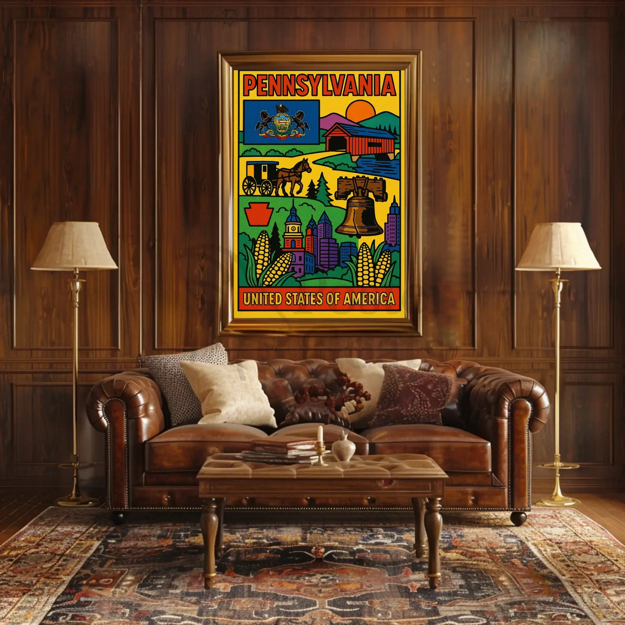 Vintage Pennsylvania Travel Poster PosterGoat