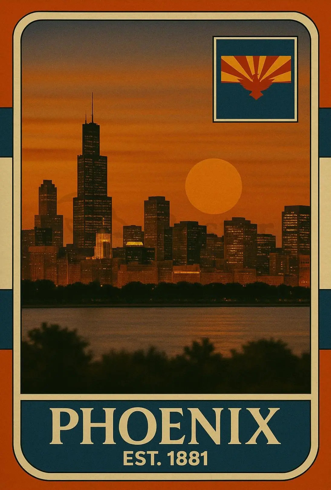 Vintage Philadelphia Skyline Art: Cultural Heritage Poster PosterGoat