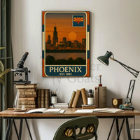 Vintage Philadelphia Skyline Art: Cultural Heritage Poster PosterGoat