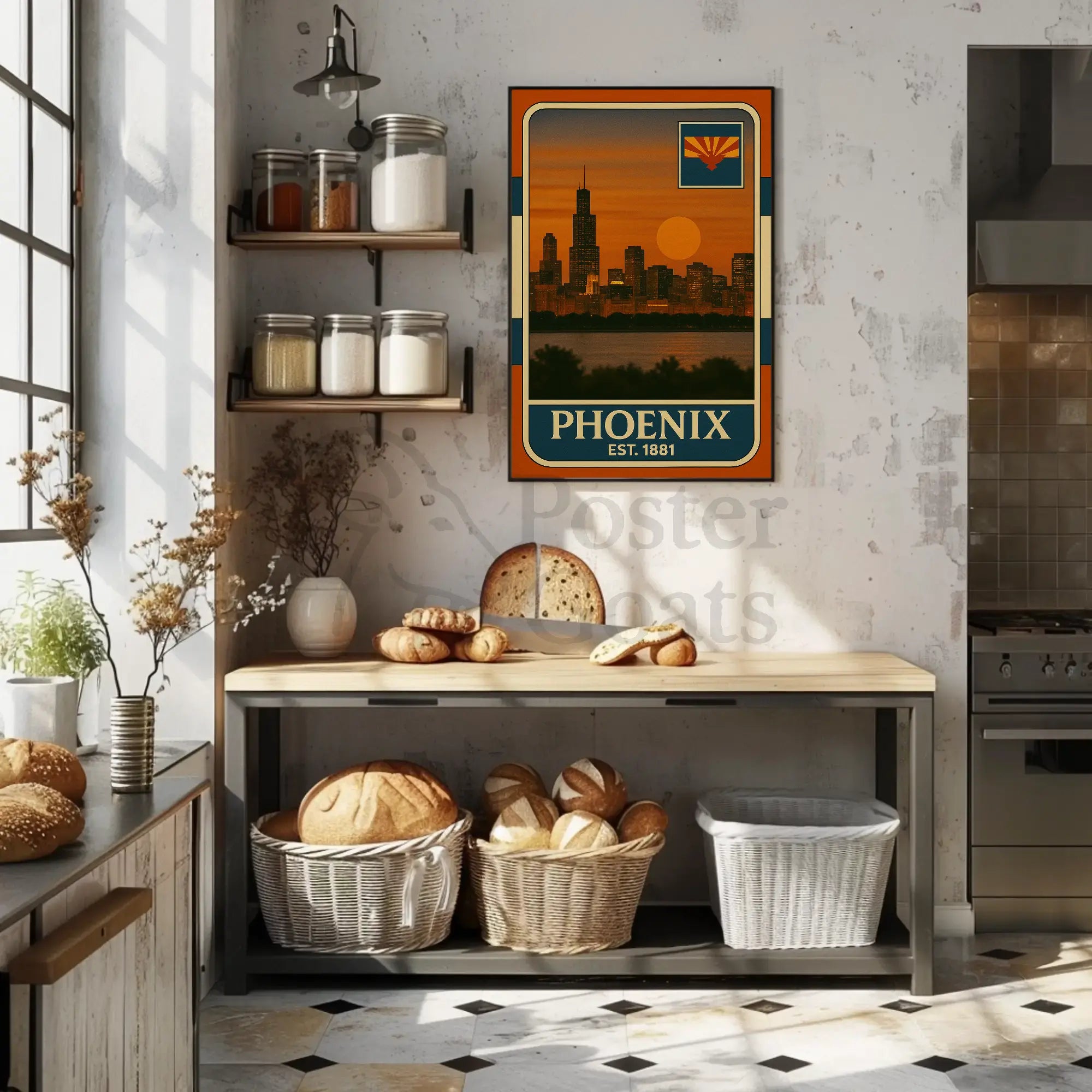 Vintage Philadelphia Skyline Art: Cultural Heritage Poster PosterGoat