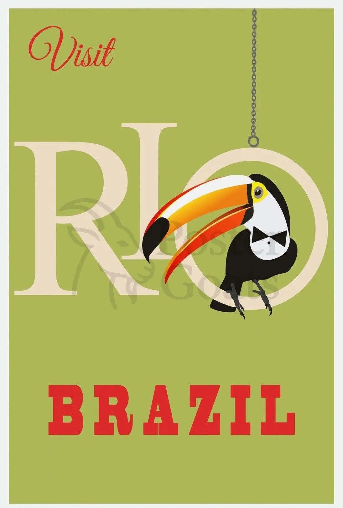 Vintage Rio de Janeiro Travel Poster PosterGoat