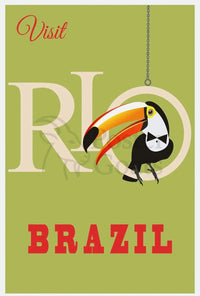 Vintage Rio de Janeiro Travel Poster PosterGoat