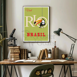 Vintage Rio de Janeiro Travel Poster PosterGoat