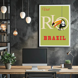 Vintage Rio de Janeiro Travel Poster PosterGoat