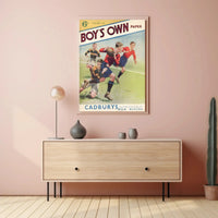 Vintage Rugby Match Illustration from 1937 Sports Poster PosterGoat