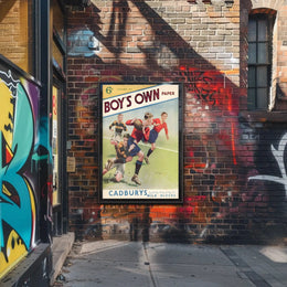 Vintage Rugby Match Illustration from 1937 Sports Poster PosterGoat