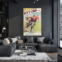 Vintage Rugby Match Illustration from 1937 Sports Poster PosterGoat