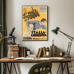 Vintage Rugby Match Italy Catalonia Sports Poster PosterGoat