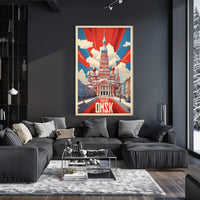 Vintage Russian Architecture Propaganda Poster PosterGoat