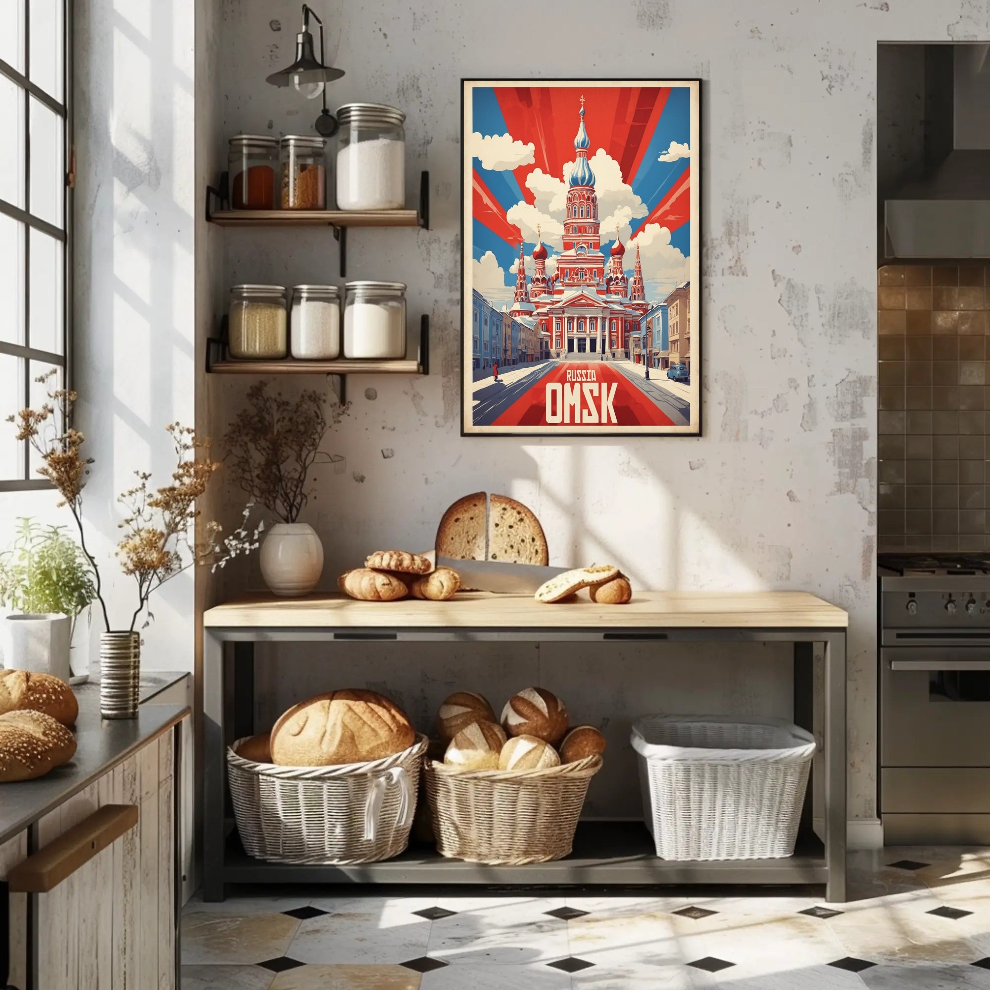 Vintage Russian Architecture Propaganda Poster PosterGoat
