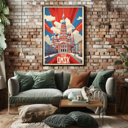 Vintage Russian Architecture Propaganda Poster PosterGoat