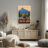 Vintage Scenic Johnston Canyon Travel Adventure Poster PosterGoat