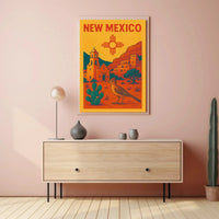 Vintage Scenic New Mexico Travel Poster PosterGoat