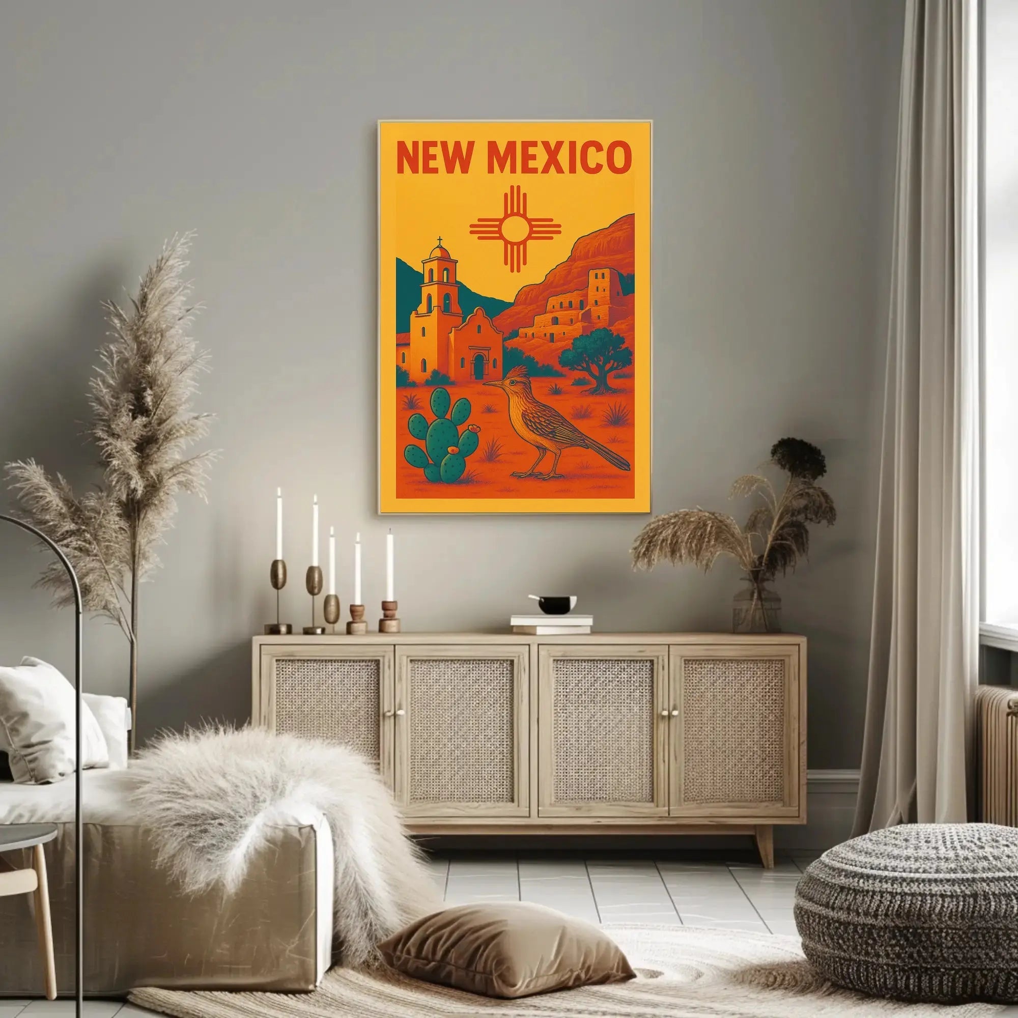 Vintage Scenic New Mexico Travel Poster PosterGoat