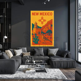 Vintage Scenic New Mexico Travel Poster PosterGoat