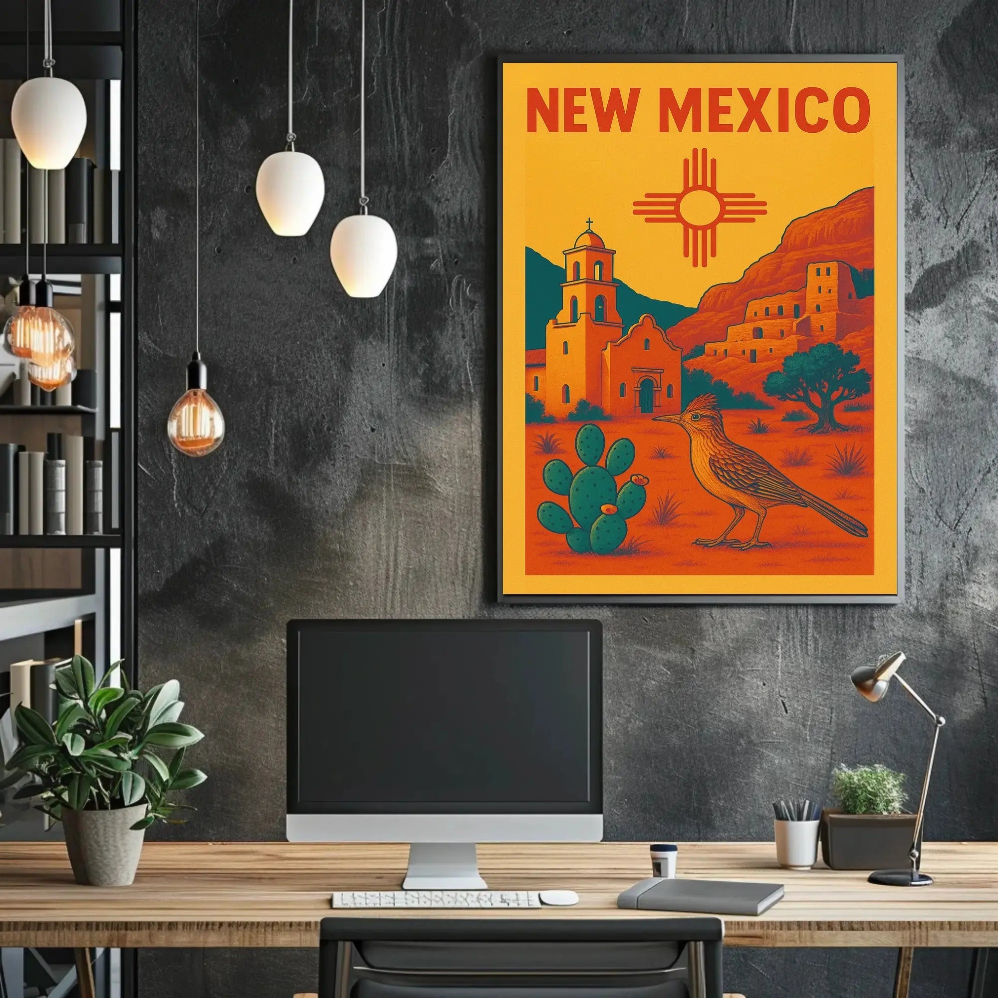 Vintage Scenic New Mexico Travel Poster PosterGoat