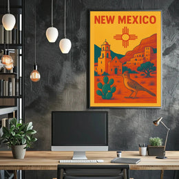 Vintage Scenic New Mexico Travel Poster PosterGoat