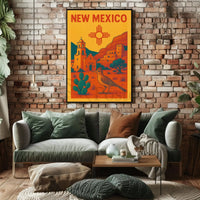 Vintage Scenic New Mexico Travel Poster PosterGoat