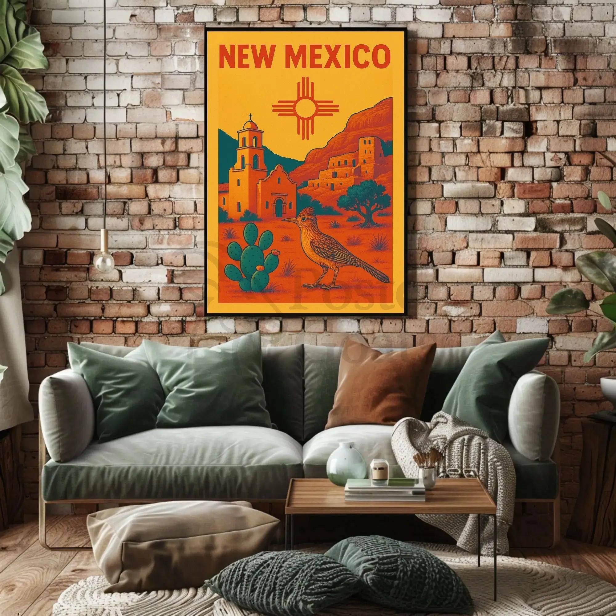 Vintage Scenic New Mexico Travel Poster PosterGoat